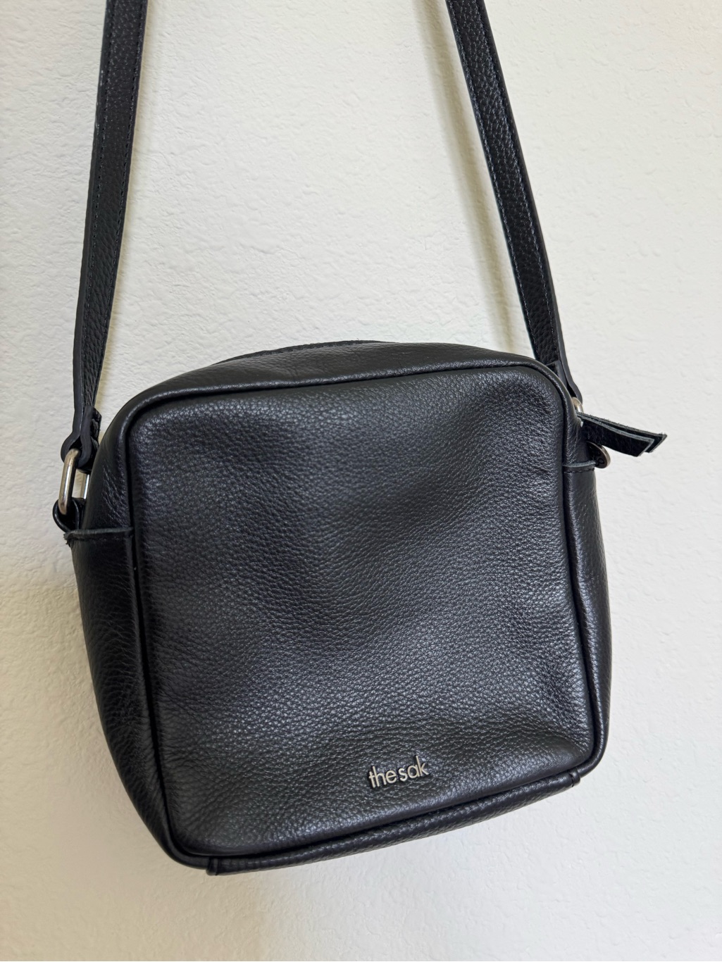 The Sak Black Leather Small Crossbody Bag